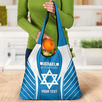 Custom Israel Football Grocery Bag Come On Sky Blue and Whites