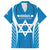 Custom Israel Football Hawaiian Shirt Come On Sky Blue and Whites