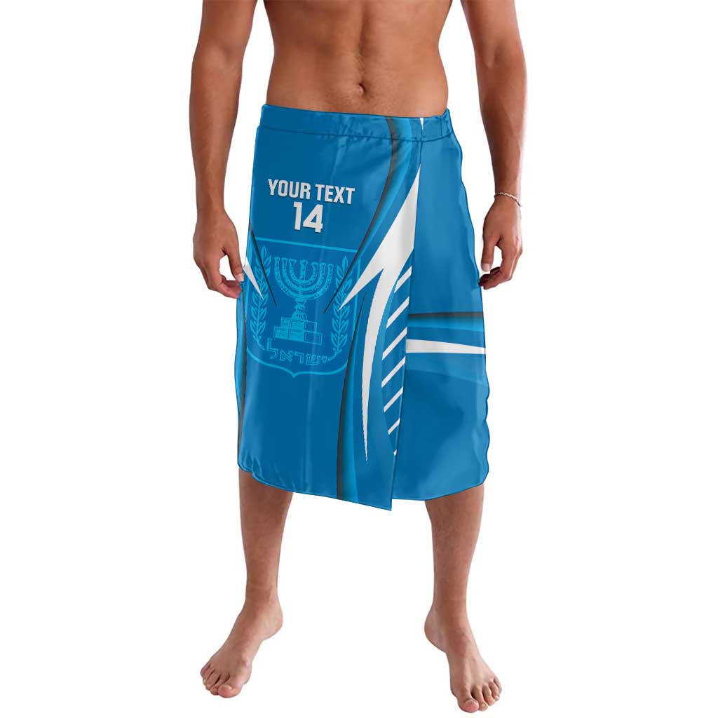 Custom Israel Football Lavalava Come On Sky Blue and Whites