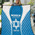 Custom Israel Football Quilt Come On Sky Blue and Whites