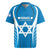 Custom Israel Football Rugby Jersey Come On Sky Blue and Whites