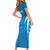 Custom Israel Football Short Sleeve Bodycon Dress Come On Sky Blue and Whites