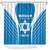 Custom Israel Football Shower Curtain Come On Sky Blue and Whites