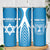 Custom Israel Football Skinny Tumbler Come On Sky Blue and Whites