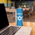 Custom Israel Football Skinny Tumbler Come On Sky Blue and Whites