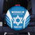Custom Israel Football Spare Tire Cover Come On Sky Blue and Whites