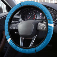 Israel Football Steering Wheel Cover Come On Sky Blue and Whites