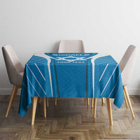 Custom Israel Football Tablecloth Come On Sky Blue and Whites