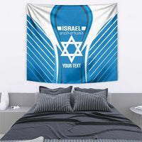 Custom Israel Football Tapestry Come On Sky Blue and Whites
