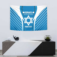 Custom Israel Football Tapestry Come On Sky Blue and Whites