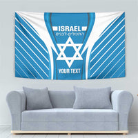 Custom Israel Football Tapestry Come On Sky Blue and Whites