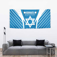 Custom Israel Football Tapestry Come On Sky Blue and Whites