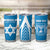 Custom Israel Football Tumbler Cup Come On Sky Blue and Whites