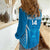 Custom Israel Football Women Casual Shirt Come On Sky Blue and Whites