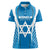 Custom Israel Football Women Polo Shirt Come On Sky Blue and Whites