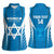 Custom Israel Football Women Sleeveless Polo Shirt Come On Sky Blue and Whites