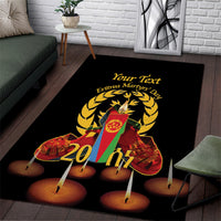 Custom Eritrea Martyrs' Day Area Rug 20 June Shida Shoes With Candles - Black - Wonder Print Shop