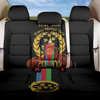 Custom Eritrea Martyrs' Day Back Car Seat Cover 20 June Shida Shoes With Candles - Black - Wonder Print Shop