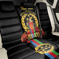 Custom Eritrea Martyrs' Day Back Car Seat Cover 20 June Shida Shoes With Candles - Black - Wonder Print Shop