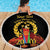 Custom Eritrea Martyrs' Day Beach Blanket 20 June Shida Shoes With Candles - Black - Wonder Print Shop