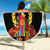 Custom Eritrea Martyrs' Day Beach Blanket 20 June Shida Shoes With Candles - Black - Wonder Print Shop