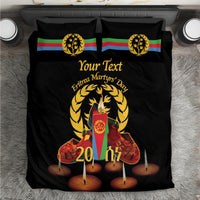 Custom Eritrea Martyrs' Day Bedding Set 20 June Shida Shoes With Candles - Black - Wonder Print Shop