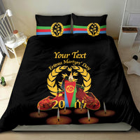 Custom Eritrea Martyrs' Day Bedding Set 20 June Shida Shoes With Candles - Black - Wonder Print Shop