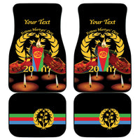 Custom Eritrea Martyrs' Day Car Mats 20 June Shida Shoes With Candles - Black - Wonder Print Shop