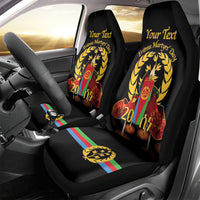 Custom Eritrea Martyrs' Day Car Seat Cover 20 June Shida Shoes With Candles - Black - Wonder Print Shop