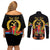 Custom Eritrea Martyrs' Day Couples Matching Off Shoulder Short Dress and Long Sleeve Button Shirt 20 June Shida Shoes With Candles - Black - Wonder Print Shop