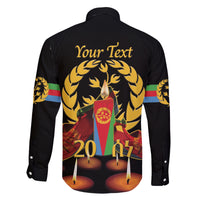 Custom Eritrea Martyrs' Day Family Matching Mermaid Dress and Hawaiian Shirt 20 June Shida Shoes With Candles - Black - Wonder Print Shop