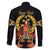 Custom Eritrea Martyrs' Day Family Matching Off Shoulder Short Dress and Hawaiian Shirt 20 June Shida Shoes With Candles - Black - Wonder Print Shop
