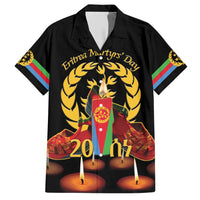 Custom Eritrea Martyrs' Day Hawaiian Shirt 20 June Shida Shoes With Candles - Black - Wonder Print Shop