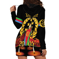 Custom Eritrea Martyrs' Day Hoodie Dress 20 June Shida Shoes With Candles - Black - Wonder Print Shop