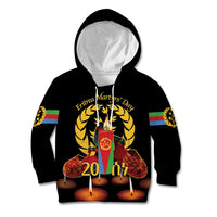 Custom Eritrea Martyrs' Day Kid Hoodie 20 June Shida Shoes With Candles - Black - Wonder Print Shop