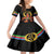 Custom Eritrea Martyrs' Day Kid Short Sleeve Dress 20 June Shida Shoes With Candles - Black - Wonder Print Shop
