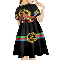Custom Eritrea Martyrs' Day Kid Short Sleeve Dress 20 June Shida Shoes With Candles - Black - Wonder Print Shop