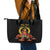 Custom Eritrea Martyrs' Day Leather Tote Bag 20 June Shida Shoes With Candles - Black - Wonder Print Shop