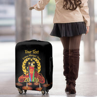 Custom Eritrea Martyrs' Day Luggage Cover 20 June Shida Shoes With Candles - Black - Wonder Print Shop