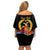 Custom Eritrea Martyrs' Day Off Shoulder Short Dress 20 June Shida Shoes With Candles - Black - Wonder Print Shop