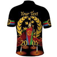 Custom Eritrea Martyrs' Day Polo Shirt 20 June Shida Shoes With Candles - Black - Wonder Print Shop