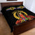 Custom Eritrea Martyrs' Day Quilt Bed Set 20 June Shida Shoes With Candles - Black
