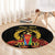 Custom Eritrea Martyrs' Day Round Carpet 20 June Shida Shoes With Candles - Black