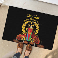 Custom Eritrea Martyrs' Day Rubber Doormat 20 June Shida Shoes With Candles - Black - Wonder Print Shop