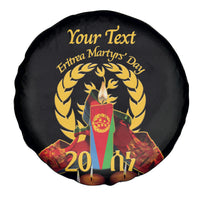Custom Eritrea Martyrs' Day Spare Tire Cover 20 June Shida Shoes With Candles - Black - Wonder Print Shop