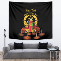 Custom Eritrea Martyrs' Day Tapestry 20 June Shida Shoes With Candles - Black - Wonder Print Shop