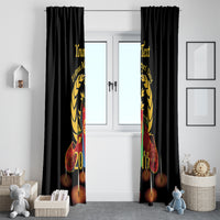Custom Eritrea Martyrs' Day Window Curtain 20 June Shida Shoes With Candles - Black - Wonder Print Shop