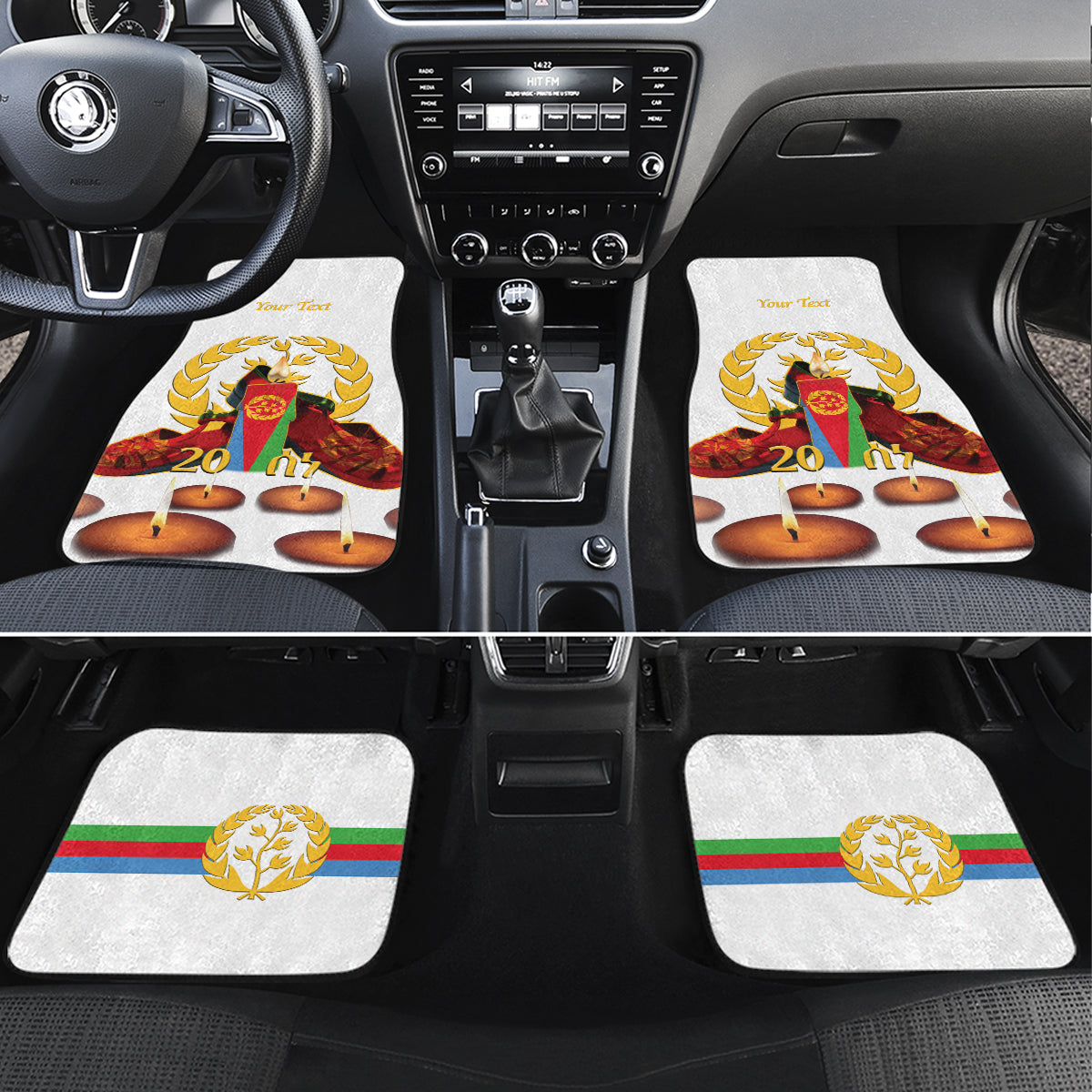 Custom Eritrea Martyrs' Day Car Mats 20 June Shida Shoes With Candles - White - Wonder Print Shop