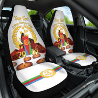 Custom Eritrea Martyrs' Day Car Seat Cover 20 June Shida Shoes With Candles - White - Wonder Print Shop