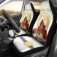 Custom Eritrea Martyrs' Day Car Seat Cover 20 June Shida Shoes With Candles - White - Wonder Print Shop